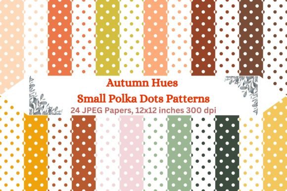 Autumn Hues Small Polka Dots Patterns