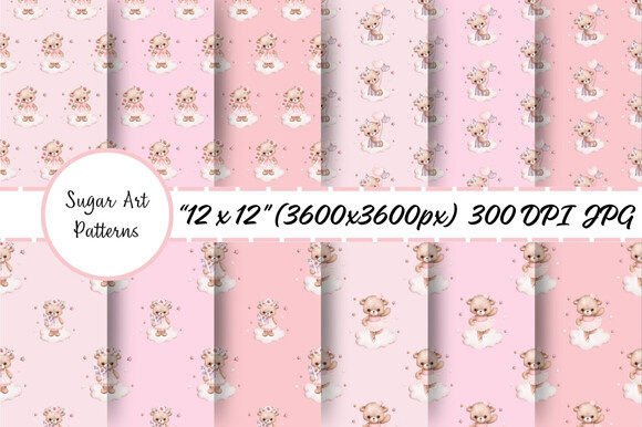Beautiful Bear Patterns in Pastel Pink