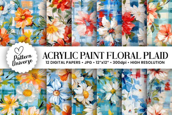 Bringing Texture to Your Crafts: The Art of Impasto Paint Floral Plaid Patterns