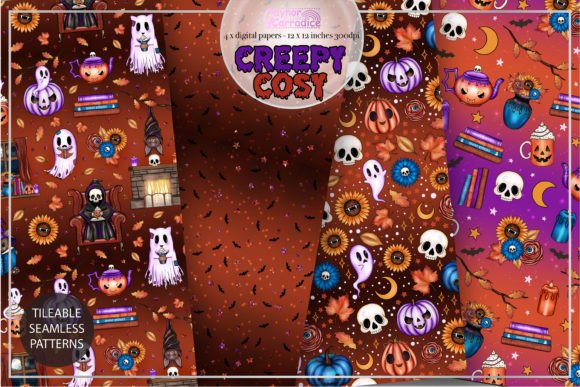 Creepy Cosy Seamless Patterns: The Ultimate Autumn Aesthetic