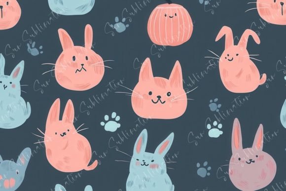 Cute Bunny and Cat Patterns for Whimsical Designs