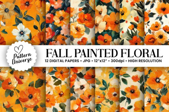 Elevate Your Fall Crafts with Preppy Painted Flower Patterns: A Guide to Digital Design