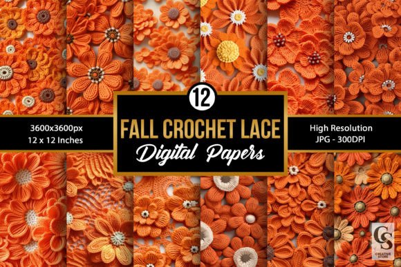 Elevating Autumn Aesthetics: The Strategic Value of Fall Crochet Lace Seamless Patterns in Modern Design