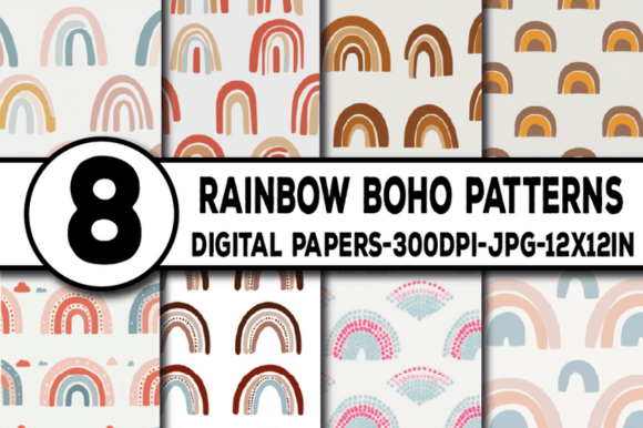 Elevating Digital Creativity: The Strategic Value of Rainbow Boho Patterns Digital Papers