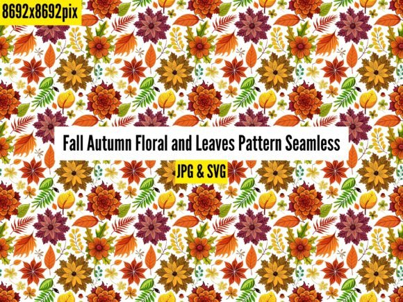 Fall Floral Elegance Seamless Patterns