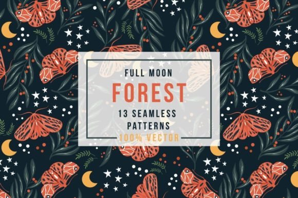 Full Moon Forest Seamless Patterns: A Creative Toolkit for Modern Designers