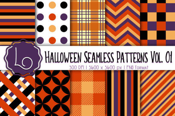 Halloween Seamless Patterns Vol. 01 for Creators