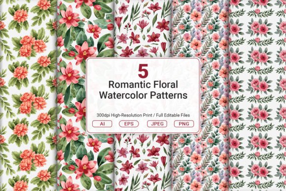 Romantic Floral Watercolor Patterns: A Design Evaluation