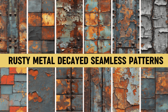 Rusty Metal Seamless Patterns