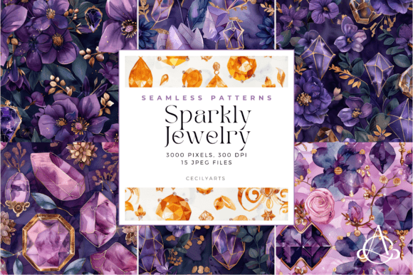 Sparkly Jewelry Seamless Patterns: A Practical Resource for Digital Designers