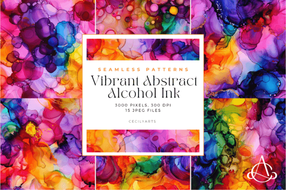 Vibrant Abstract Alcohol Ink Patterns: Elevating Your Digital Crafting Projects