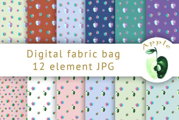 Watercolor Apple Seamless Patterns: Bringing Organic Charm to Your Creative Projects